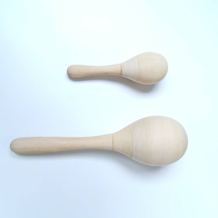 Small sand hammer log early childhood education wooden sand ball grasp audio-visual training baby toy source manufacturer Orff