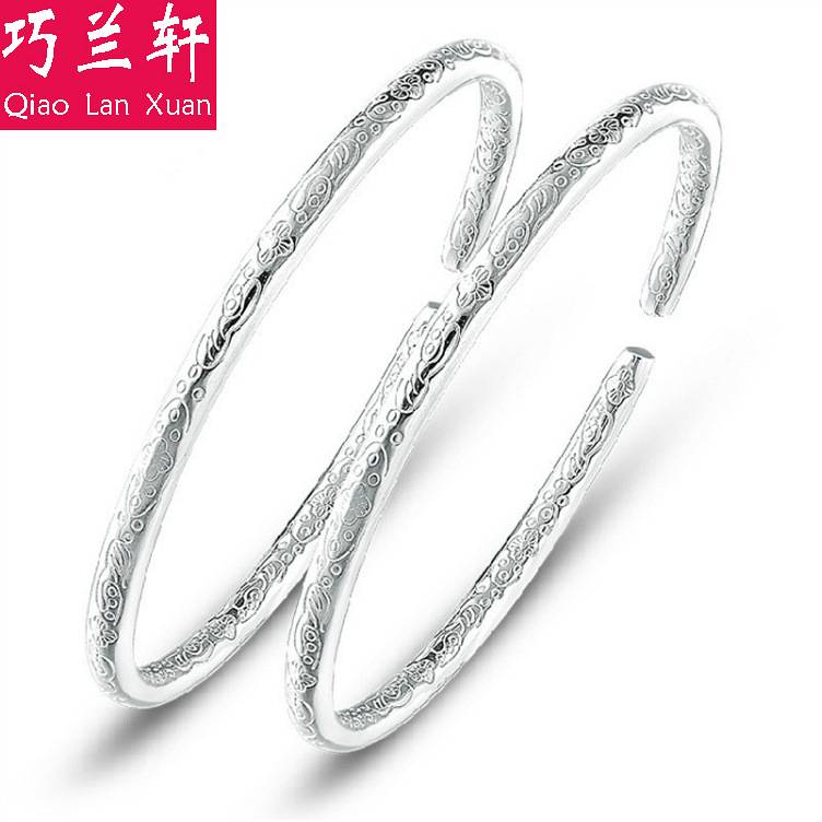Qiaolanxuan Imitation Sterling Silver Bohemian Bracelet Women's Jewelry Taobao Manufacturer Wholesale Jade Bracelet