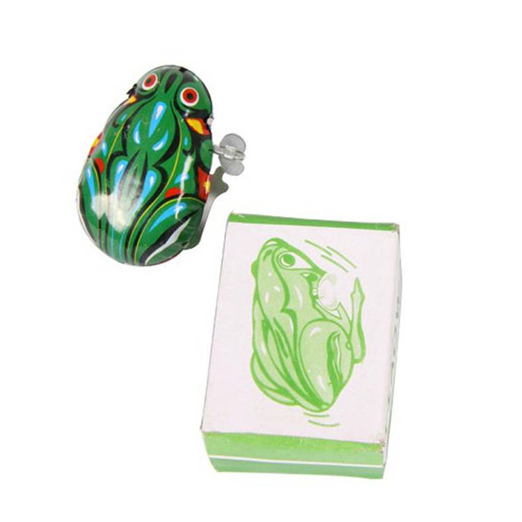 Tin Frog Nostalgic Coil Toy Baby Chain Tin Frog Classic Stall Toy Wholesale