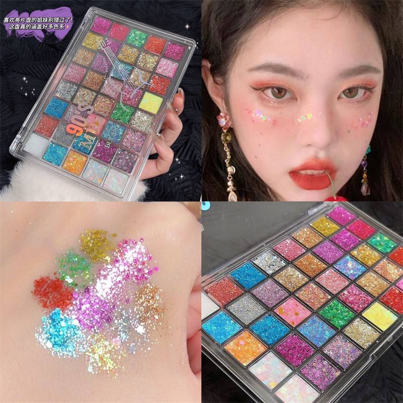 Student Stage Makeup Eye Shadow Glitter Sequin Face Super Shiny Crystal Eye Makeup Performance Makeup Sparkling Cosmetics