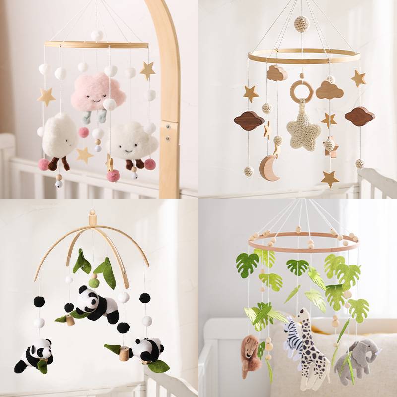 Amazon hot children's bed bell hanging ornaments baby crib stroller coax sleep soothing rattle bed bell toy