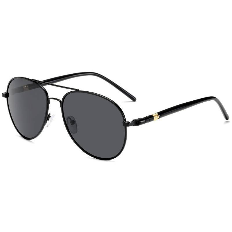 European and American Cross-Border New Pilot Sunglasses Driving Sun Protection Double Beam Toad Mirror European and American Polarized Sunglasses Men Wholesale