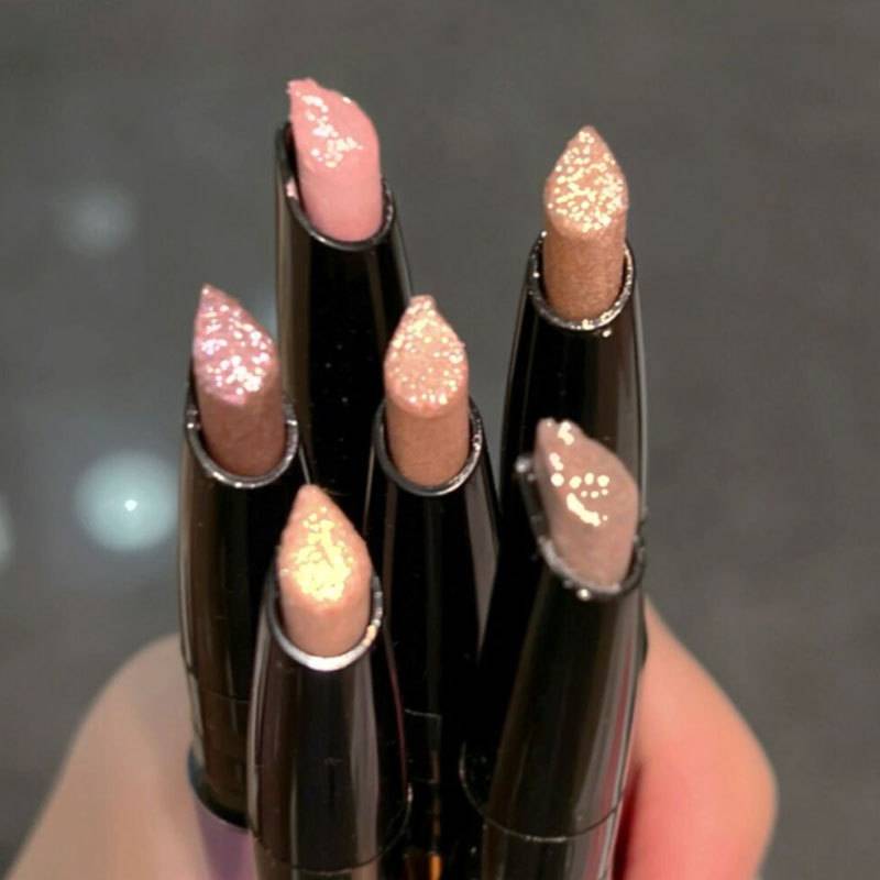 Herorange~Sparkling Clear Explosive Diamond Ice Diamond Silkworm Pen Eyeshadow Stick Pearlescent Student Affordable R315