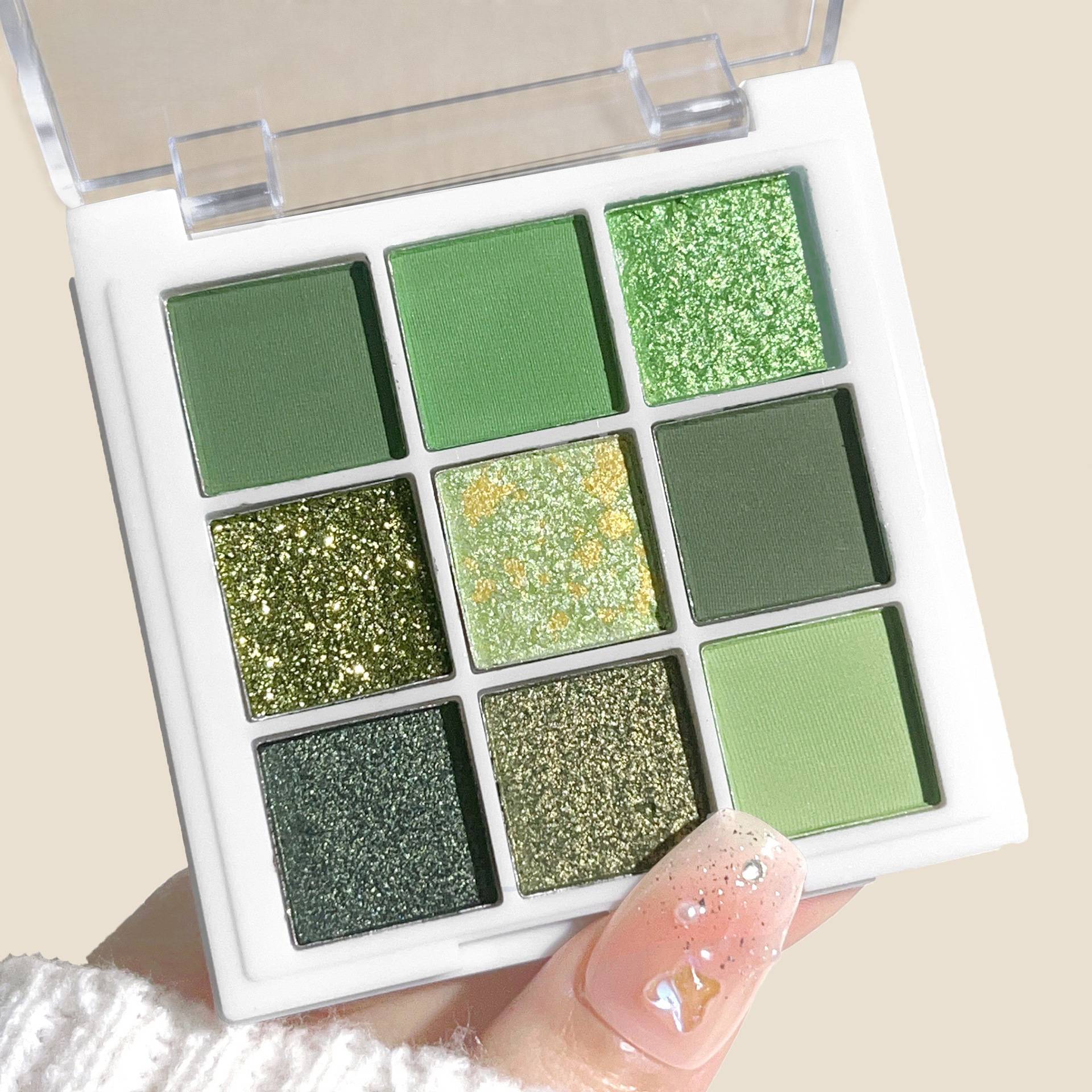Capel 9-color avocado eyeshadow palette for girls, matte and shimmer makeup eyeshadow palette