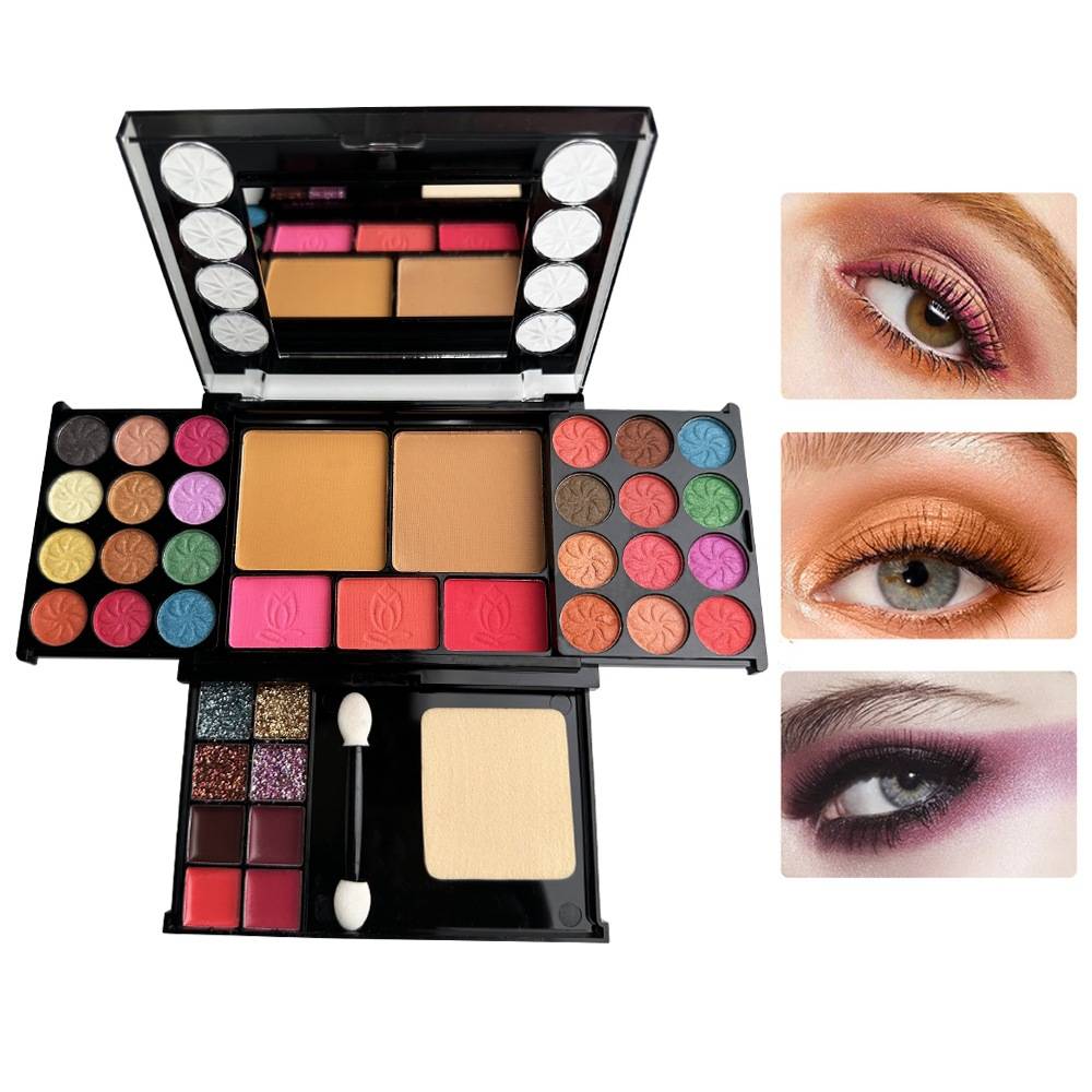 New Product Glazzi Pearlescent Matte Eyeshadow Powder Blush Lip Gloss Set Easy to Apply Item Number Gz804010