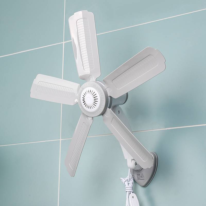 Small fan student dormitory household bedroom mute kitchen wall electric fan bathroom wall hanging fan one-piece delivery