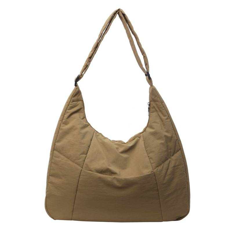 New tote bag female college student class messenger bag work commuter shoulder bag nylon cloth bag cotton clothes big bag