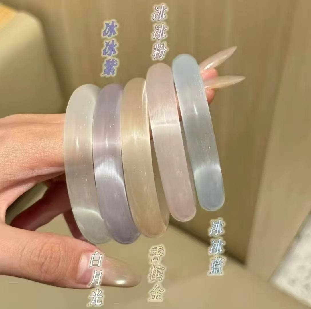 White Moonlight Glass Cat's Eye Bracelet for Women, Multiple Colors Available, Fashionable Jewelry Wholesale, One Piece Dropshipping, Gift Box Optional