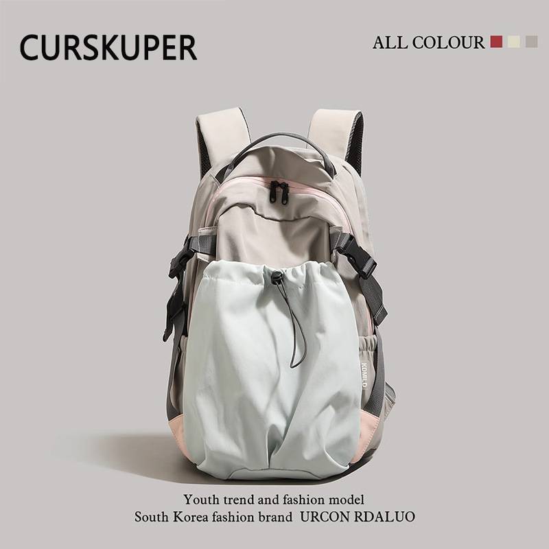 New Retro Tooling Style Large Capacity Backpack Simple Lightweight Travel Backpack Trendy Cool All-match Student Schoolbag