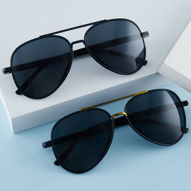 New Pilot Double Bridge Sunglasses European and American Cross-Border Women's High-End Men's Toad Sunglasses Fashion Casual Glasses