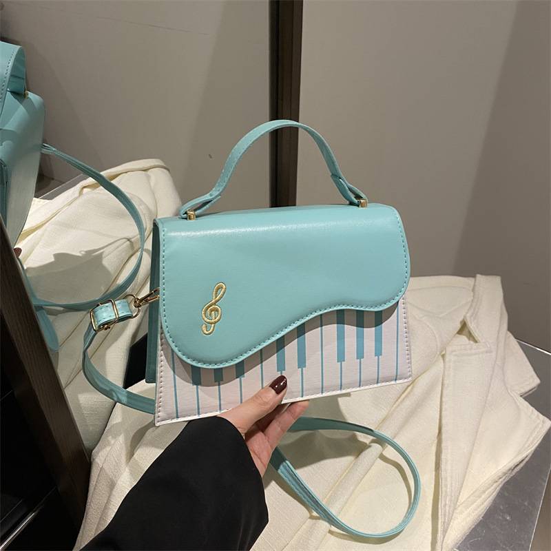 2025 New Women's Bag Fashion Korean Style Shoulder Chain Crossbody Bag Stereotype Piano Keys Small Square Bag Foreign Trade Women's Bag