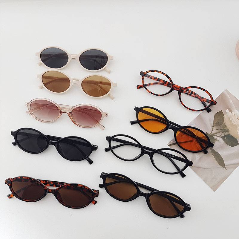 2026 New European and American Cross-Border Oval Small Frame Nerd Fashion Trendy Sunglasses for Men and Women with a High-End Feel
