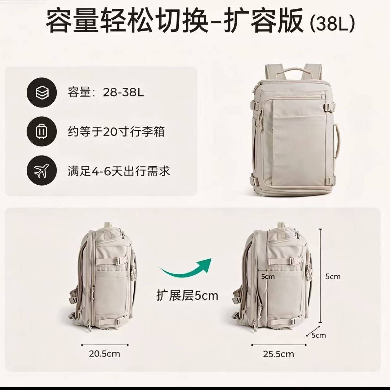 Bags travel backpack large capacity portable backpack for women, lightweight men's bag, multifunctional commuter computer bag