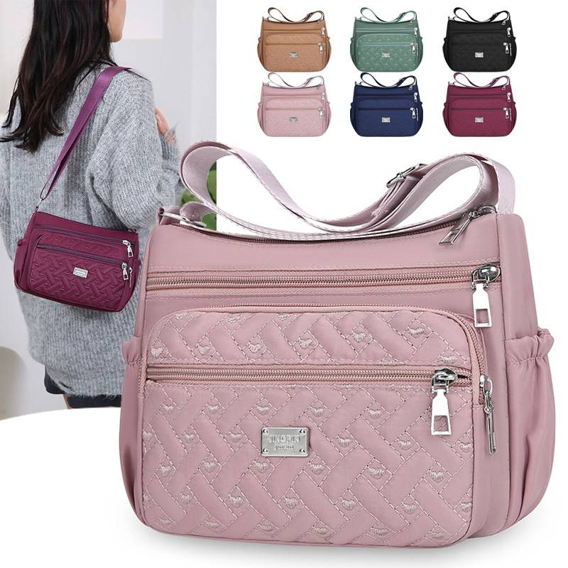 Trendy Women's Bag Fashion Shopping and commuter Bag New Women's Shoulder Crossbody Bag Lightweight Water-repellent Nylon Cloth Bag