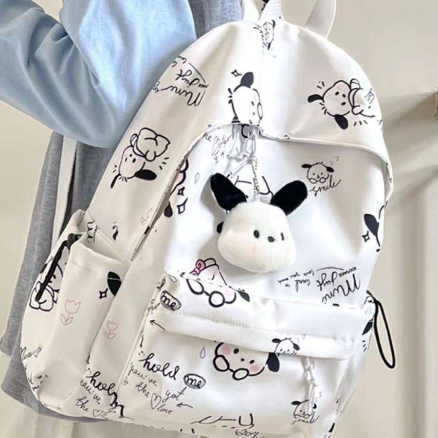 School Bag for Junior High School Students 2024 Backpack for College Students Large Capacity Backpack Printed Dog Pacha Dog Backpack Campus Style