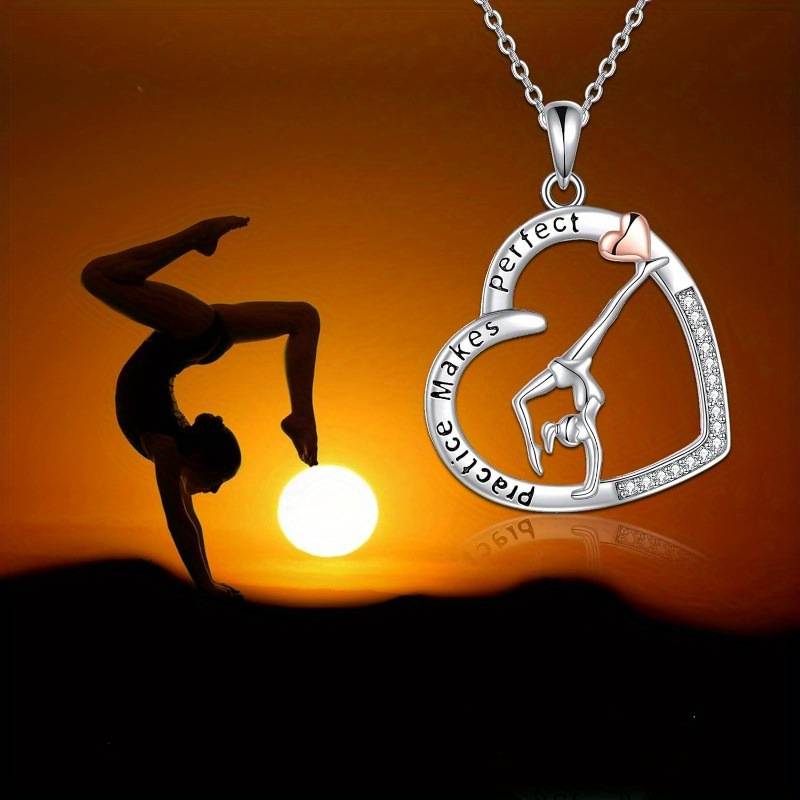 New Cool Creative Fashion Gymnastics Pendant Necklace Exquisite All-match Fresh Niche Memorial Gift Exquisite Necklace