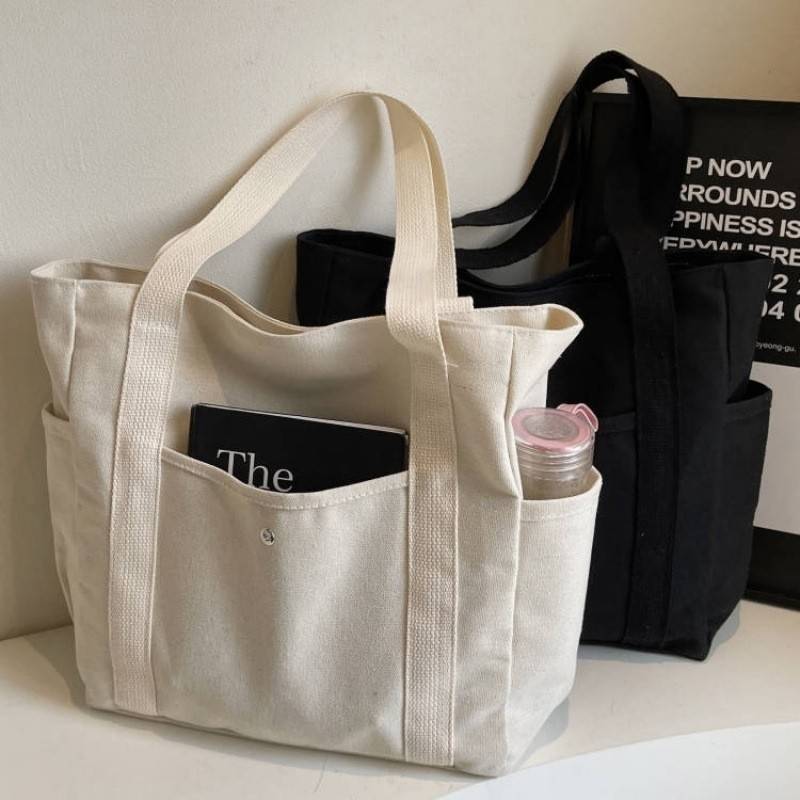Large-Capacity Tote Canvas Bag for Work and Outings, Good-Looking Work Clothing, Versatile Literary and Artistic Student Bag, Shoulder Bag