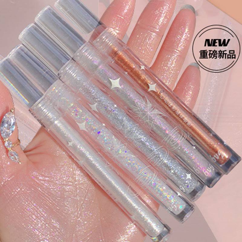 Bvg Liquid Eye Shadow Polarized Flash Highlight Brightening Lying Silkworm Tear Eye Makeup Waterproof Monochrome Pearlescent Diamond Eye Shadow Liquid