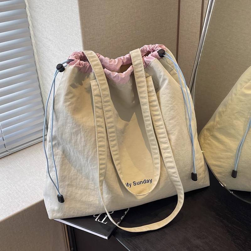 Casual Student Class Canvas Bag Women's 2025 New Summer Large Capacity Versatile Shoulder Bag Commuter Tote Bag
