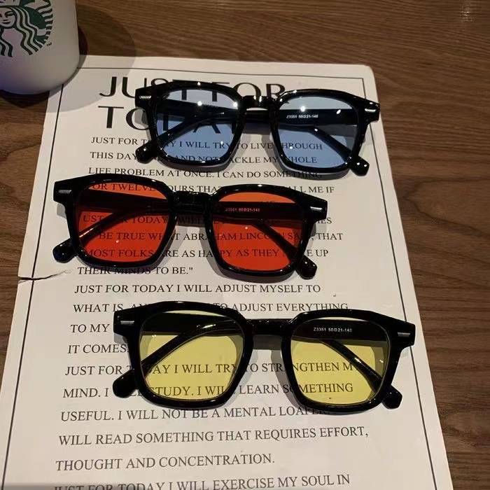 Trendy Retro Square Sunglasses for Women Korean Style Natural Look Slimming Sunglasses Fashion Personality Sunglasses
