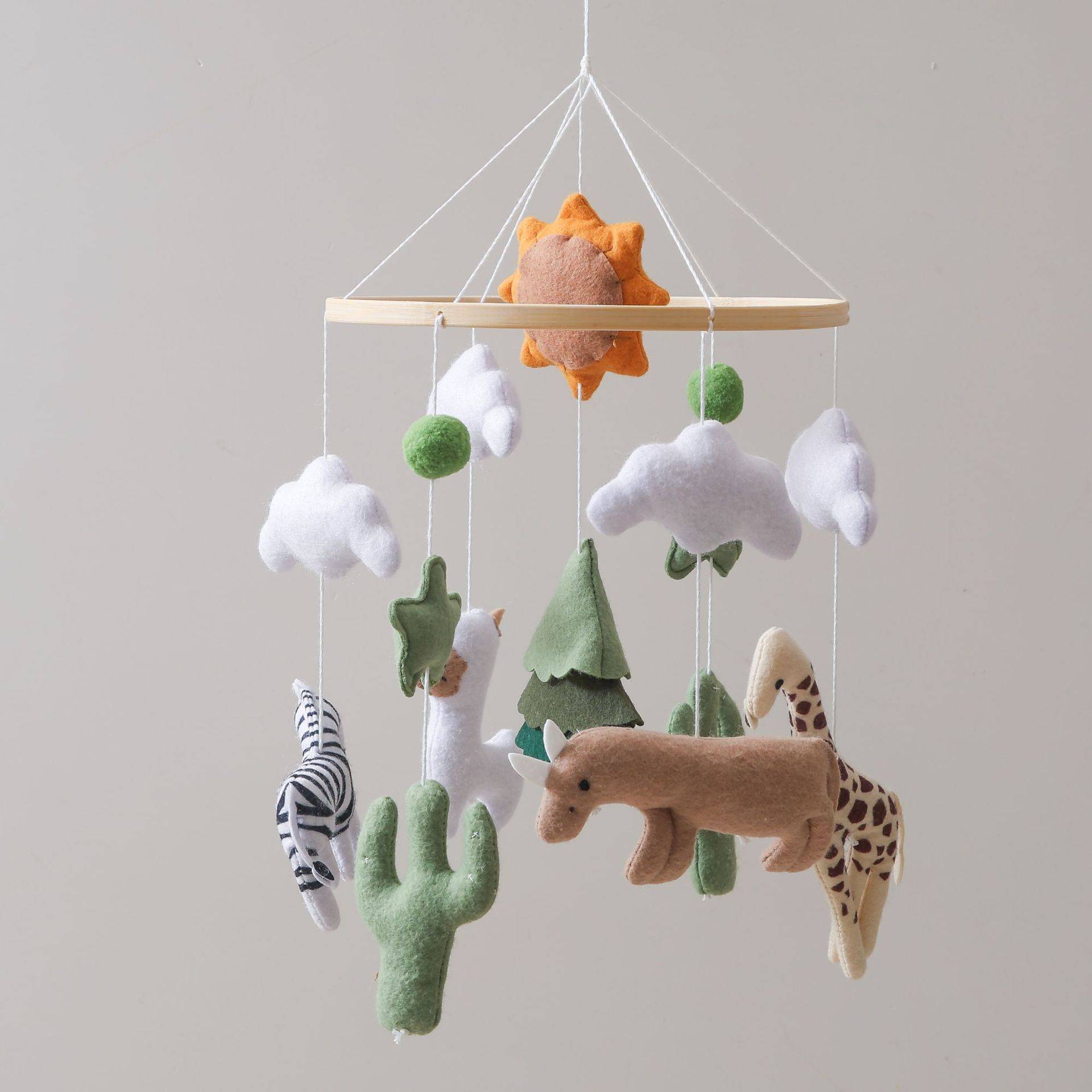 Cross-border Nordic Style New Sun Forest World Children's Bed Bell Handmade Felt Bed Bell Assembly-free Baby Sleeping