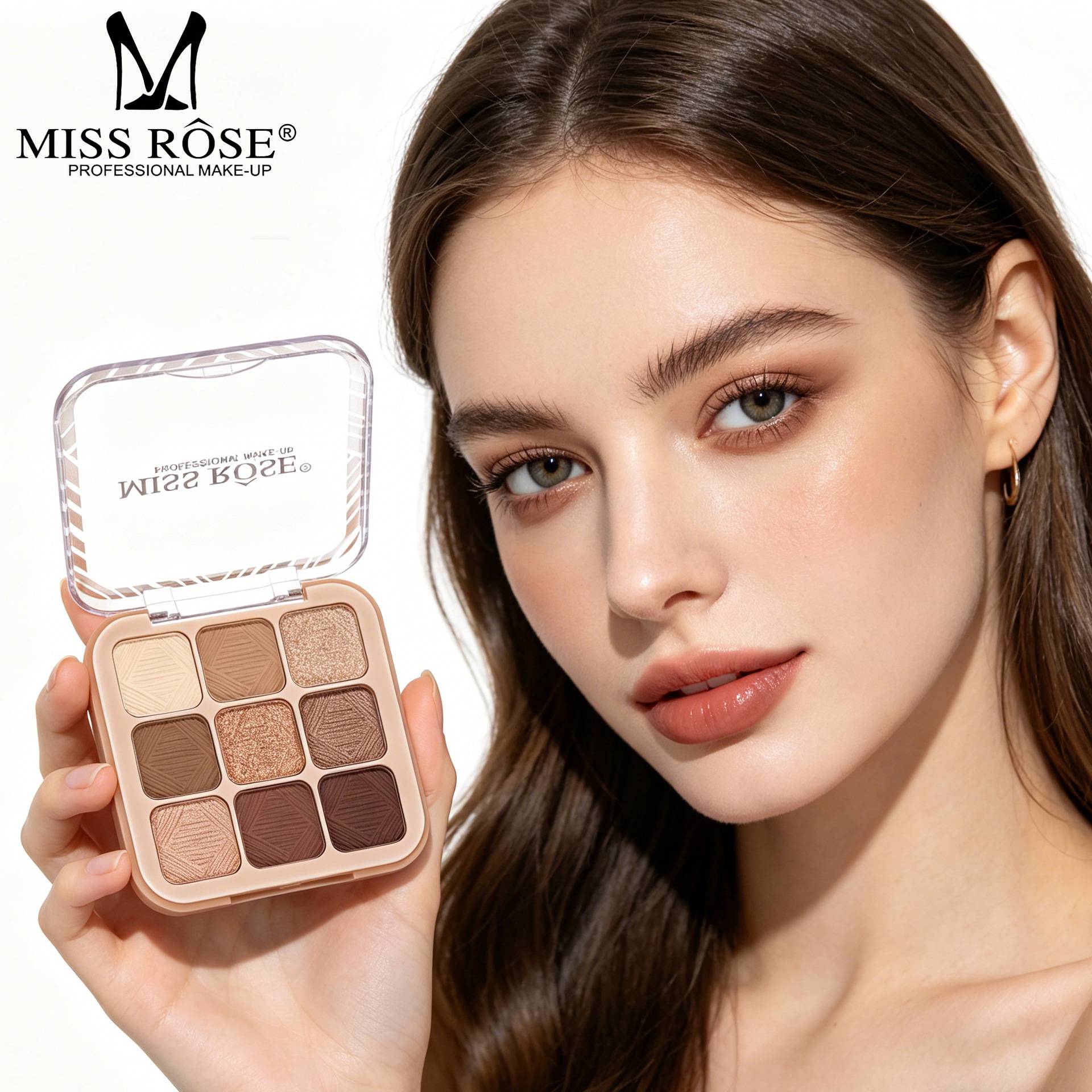 missrose cross-border wholesale eyeshadow palette 9-color nude eyeshadow makeup set natural matte and shimmer eyeshadow palette