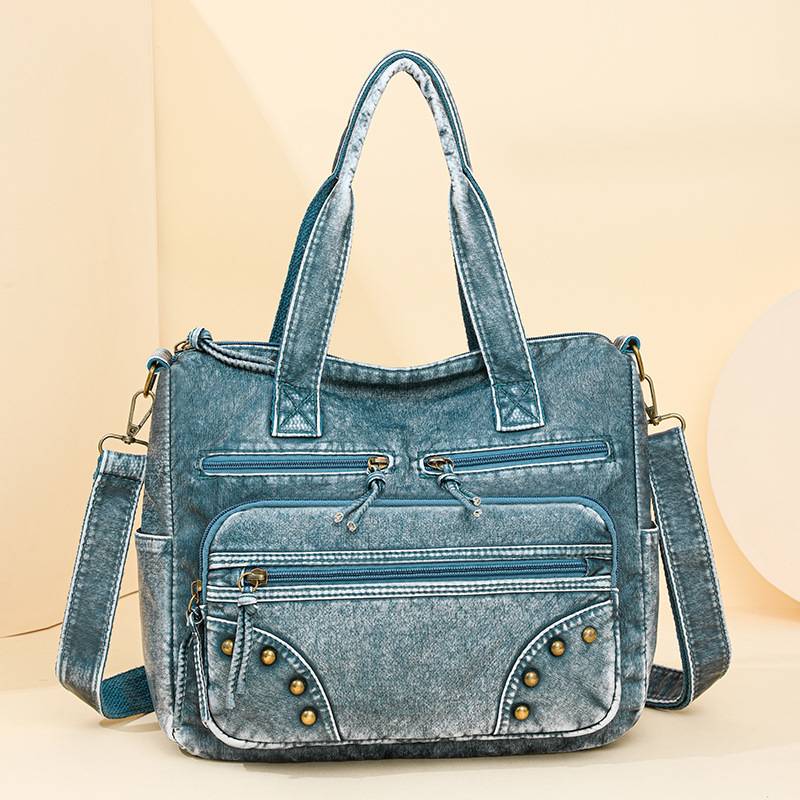 Cross-border New Women's Bag European and American Retro Large Capacity Tote Bag Middle-aged Mother Bag Shoulder Crossbody Bag Foreign Trade Backpack