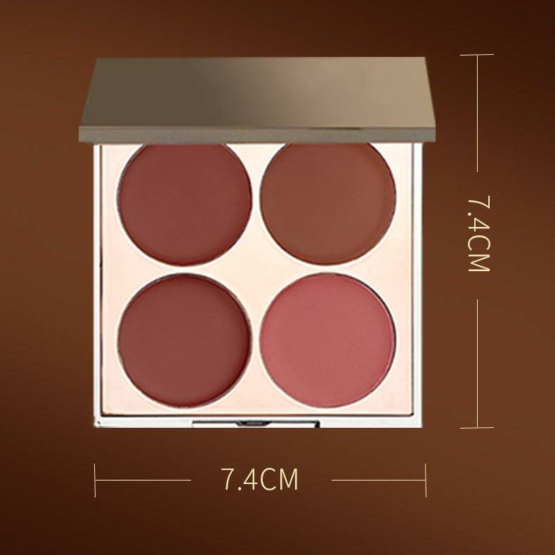 Capel Four-Color Contouring Earth-Toned Matte Pearlescent Pink Glitter Ultra-Shimmer Multi-Use Affordable Makeup Eyeshadow Palette