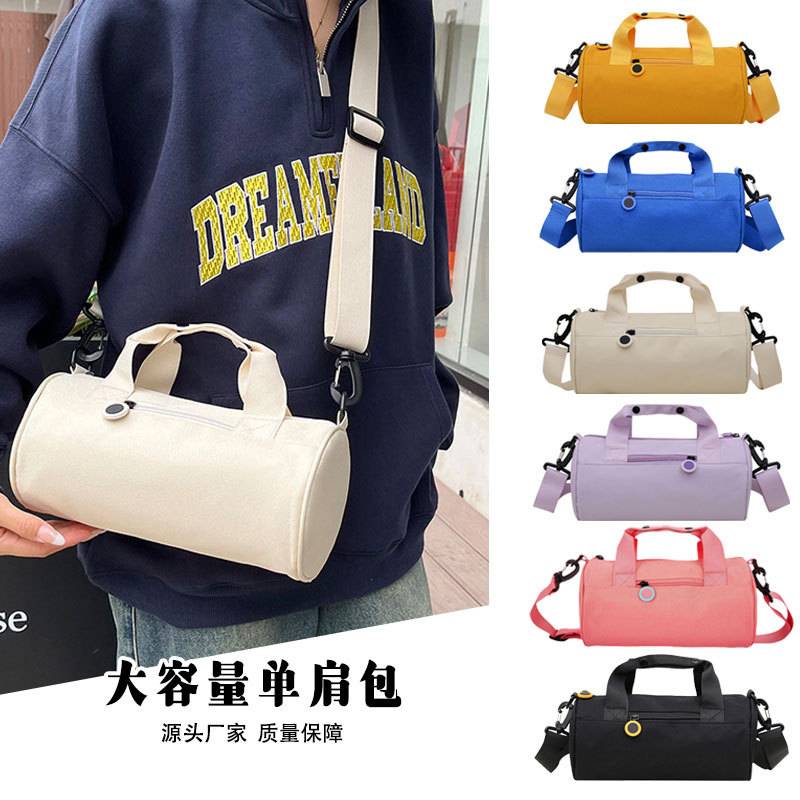 Cross-border New Cylinder Bag Yoga Dance Leisure Sports Bag Commuter Handbag Fashion All-match Shoulder Crossbody Bag