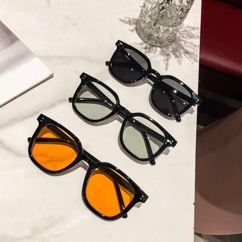 2025 Brown Sunglasses Internet Celebrity Popular Light Green Sunglasses for Men and Women Trendy Retro Can Be Matched with Myopia Fashion Trendy Glasses