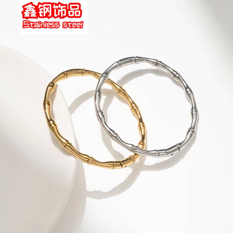 2023 new titanium steel bamboo bracelet cold wind simple jewelry Korean fashion jewelry women's bracelet wholesale