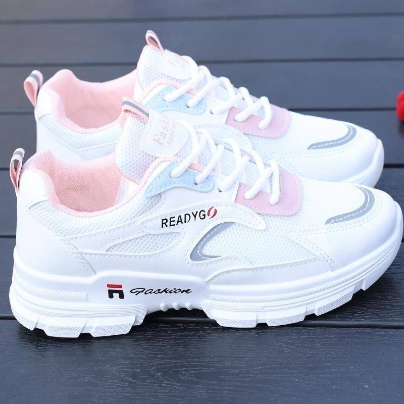 Dad's Shoes Women's 2025 Spring and Summer New Korean Style Versatile Casual Sports Shoes Ins Student Running Shoes Mesh Shoes