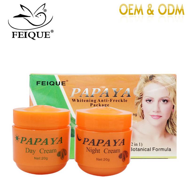Cross-border skin care cream papaya brighten skin tone fade melanin two bottles morning and evening cream AB cream