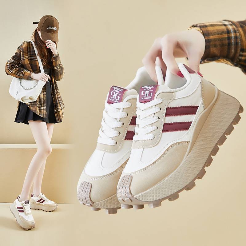 Ins Korean Version of the New Forrest Gump Shoes for Women 2026 Spring Student Running Sports Thick-Soled Height-Increasing Casual Shoes Hl871-1