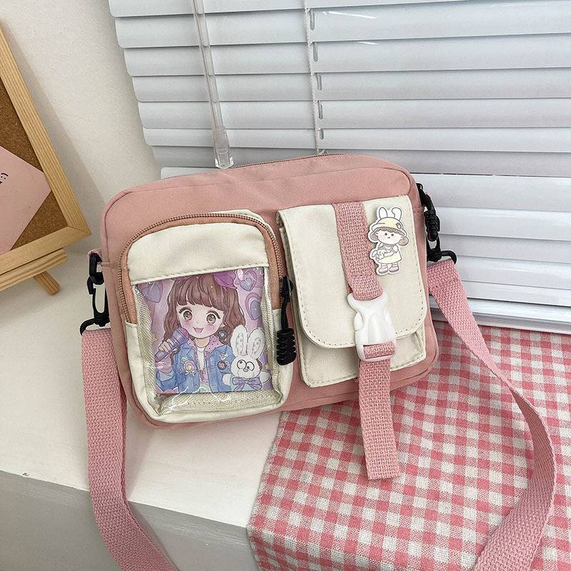 Canvas Bag Women's Crossbody Summer Casual Cute Small Bag 2025 Internet Celebrant Fashion All-match Small Square Bag Shoulder Bag