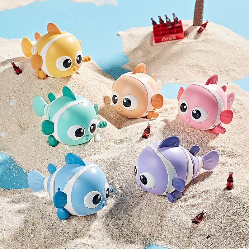Clockwork Winding Animal Swinging Fish Running Chain Baby Puzzle Shake Sound Internet Celebrity Toy Baby Gift