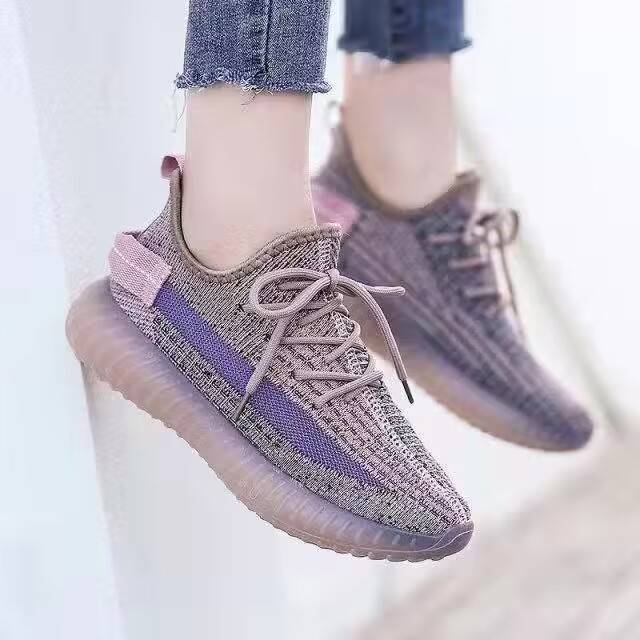 Flyknit Shoes for Women 2026 Spring New Style Breathable Student Korean Fashion Sports Shoes Casual Breathable Running Fitness Shoes