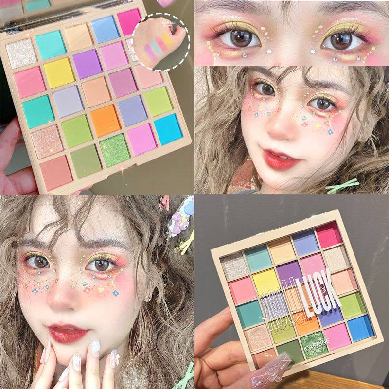 Kapell 25 Color Lucky Eyeshadow Macaron Palette Color Stage Makeup Fine Flash Pearlescent Eyeshadow Cosmetics