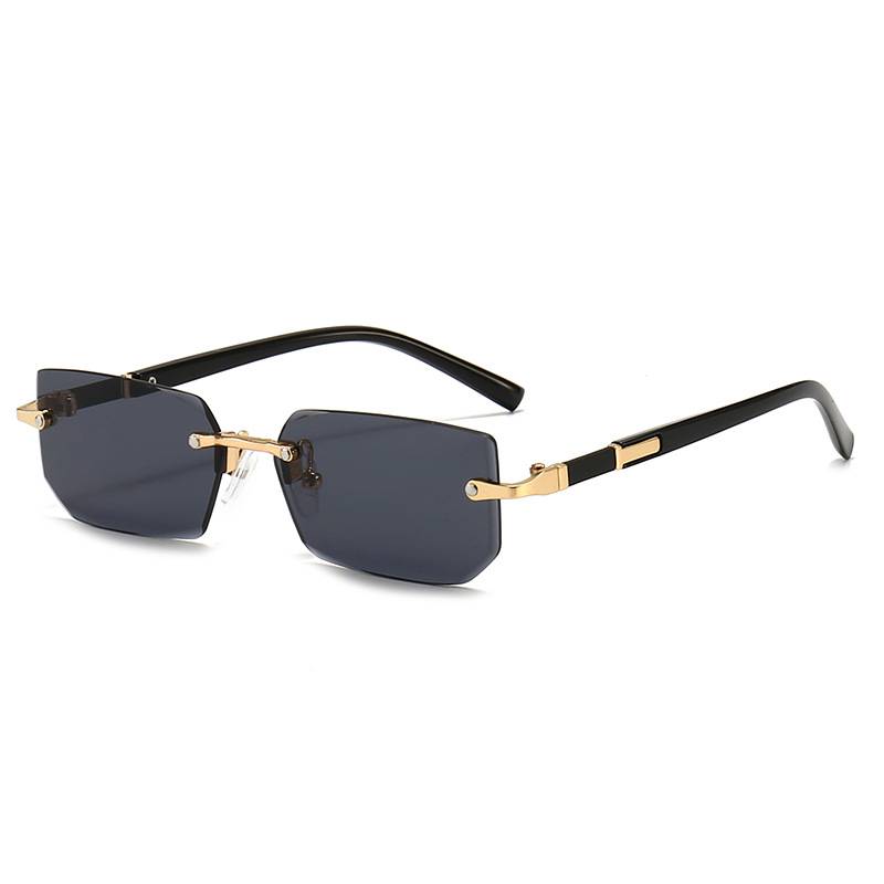 New Rimless Fashion Sunglasses European and American Trendy Cut-Edge Sunglasses Personalized Jelly Color Sunglasses Rimless Sunglasses