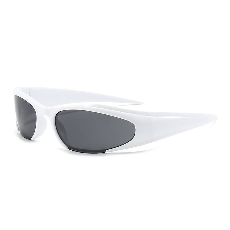 New Cross-Border Narrow-Frame Sunglasses, European and American Outdoor Sports Y2K Cat-Eye Trendy Punk Sunglasses with Uv Protection