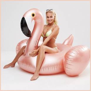 Inflatable Floating Flamingo Mount Toy Water Rose Gold Flamingo Floating Bed Lounge Chair Dropshipping