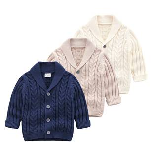 Amazon Ins Baby Sweater Jacket Spring and Autumn Baby Clothes Stylish Toddler Cardigan Warm Knitted Sweater