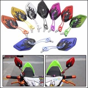 Motorcycle accessories electric car modification ghost fire rearview mirror qiaoge rearview mirror rearview mirror reflector flame pattern