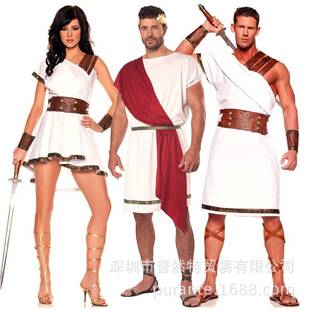 2019 New Halloween role-playing ancient Greek King gladiator costume couple costume stage performance costume