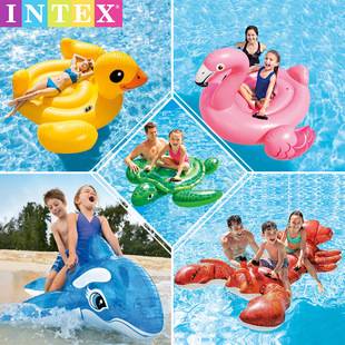 Intex Kidsren and Adults Water Mount Inflatable Toy Swan Flamingo Unicorn Row Peacock Floating Row