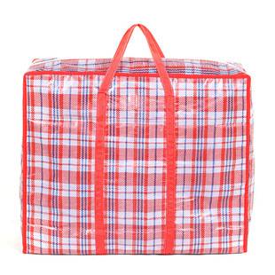 Cross-border wholesale moving bag extra large thickened pe Plaid packing bag extra large plaid bag travel bag woven bag