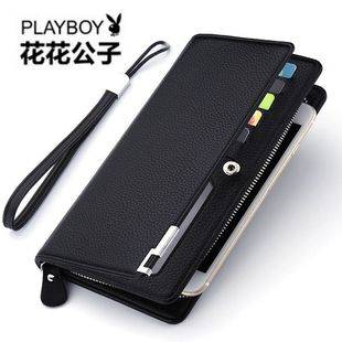 New Men's Wallet Long Wallet Multi-Card Slot Short Wallet Men's Business Zipper Multi-Functional Genuine Mobile Phone Bag