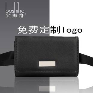 Cross-Pattern Microfiber Waterproof Jewelry Shopping Waist Bag, Car Salesperson Chest Bag, Gold Store Sales Work Small Square Bag