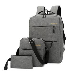 Cross-border Backpack Men's Business Commuter Backpack Computer Backpack Logo Printing Casual Backpack Three-piece Large Capacity