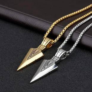 Korean Version Amazon Popular Arrow Necklace Pendant Short Keel Chain Men's Retro Jewelry Wholesale